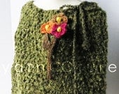 The Greeen Moss Poncho - OOAK (One Of A Kind)