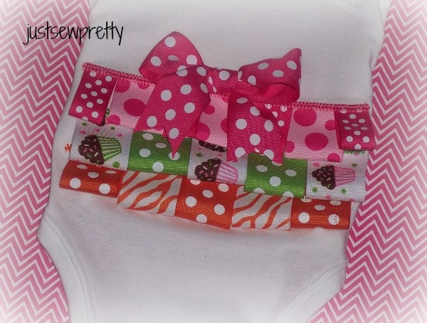 Ribbon Ruffle Butt Add On Machine Embroidery Design ITH