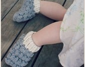Download Now - CROCHET PATTERN Snuggly Baby Booties - Sizes Preemie to 6-12 mos - Pattern PDF