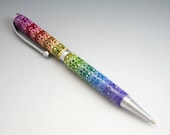 Rainbow Pen in Fimo Dot Pattern (Silver)