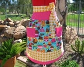 SALE - Cupcakes Half Apron  -  Womens Aprons - Retro - Sassy Apron - Sweet Treats Michael Miller