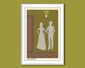 Stay Awhile12x18 inches retro print