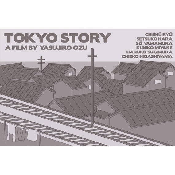 Retro poster Tokyo Story 18x12 inches print
