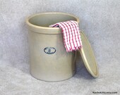 5 Gallon Crock Marshall Pottery & Lid, Both Excellent Condition