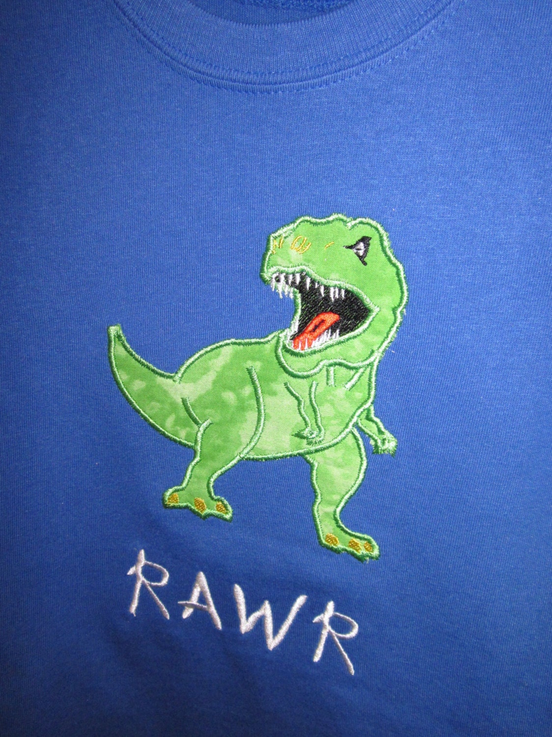 Children's Toddler dinosaur TRex appliqued monogram tshirt