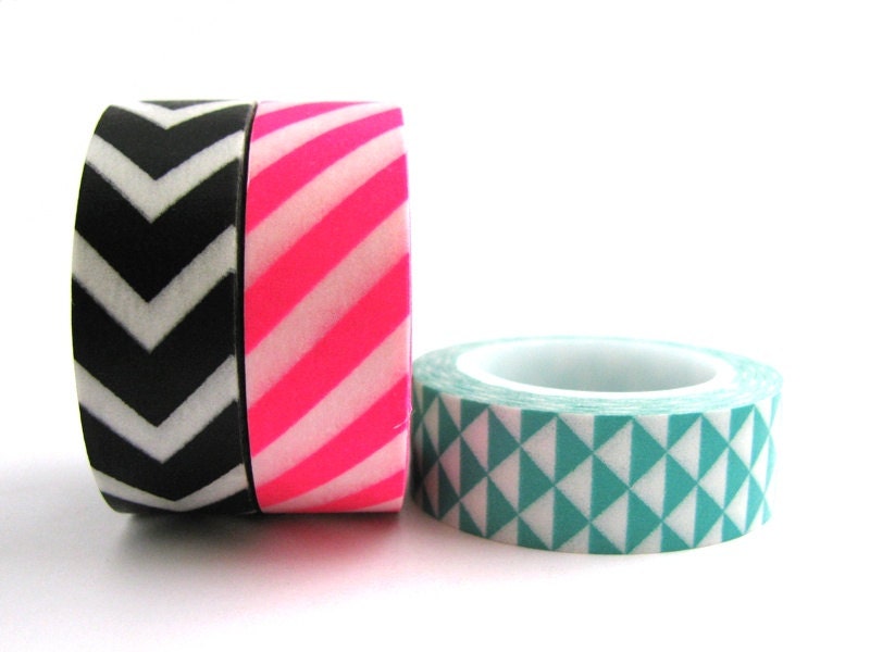 Washi Tape Set of 3 Designs - 30 metres total