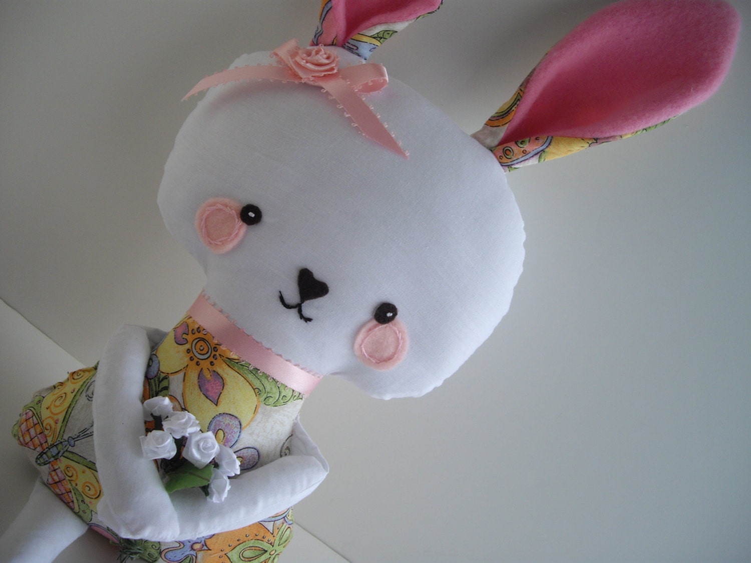 Spring Bunny Plush Doll For Children Under Three Hypoallergenic Ready To Ship