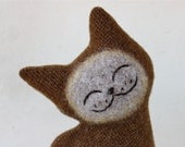 Cat Plush Folk Wool - Nut Brown Cat
