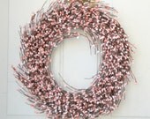 Peach pip Berry wreath - Spring Wreath - Front door decoration