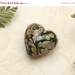 ON SALE 40% OFF Black w/Beige Free Style Heart Focal Bead - Handmade Glass Lampwork Bead - 11805305