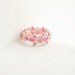Pink Forget Me Not Ring, Anniversary Weddings Sterling Silver Flowers, Paper Artisan Wearable Art Jewelry...