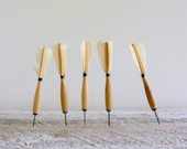 Vintage Turkey Feather Wooden Darts - 5