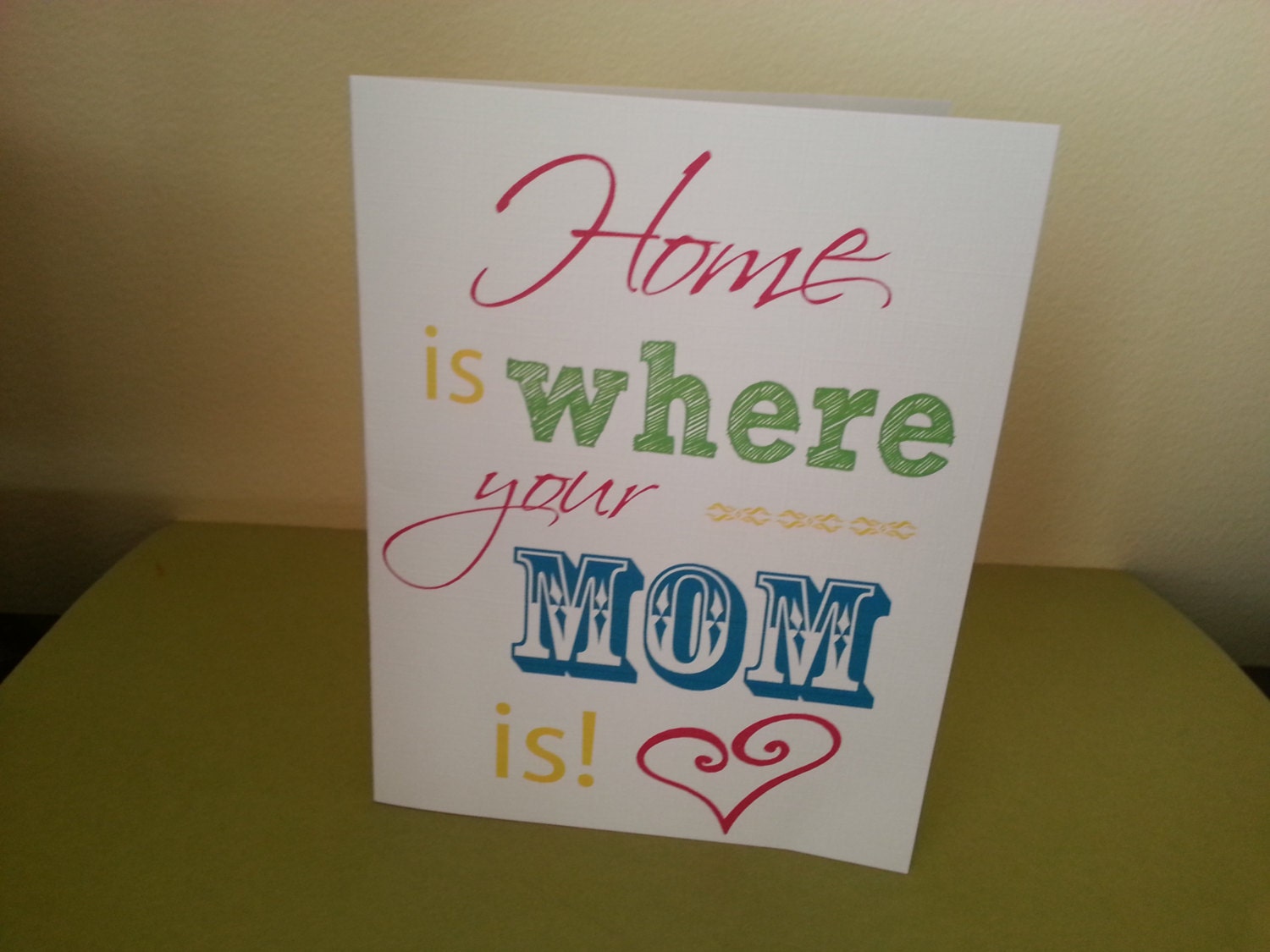 Mothers Day Card Home is where your mom is Il_570xn