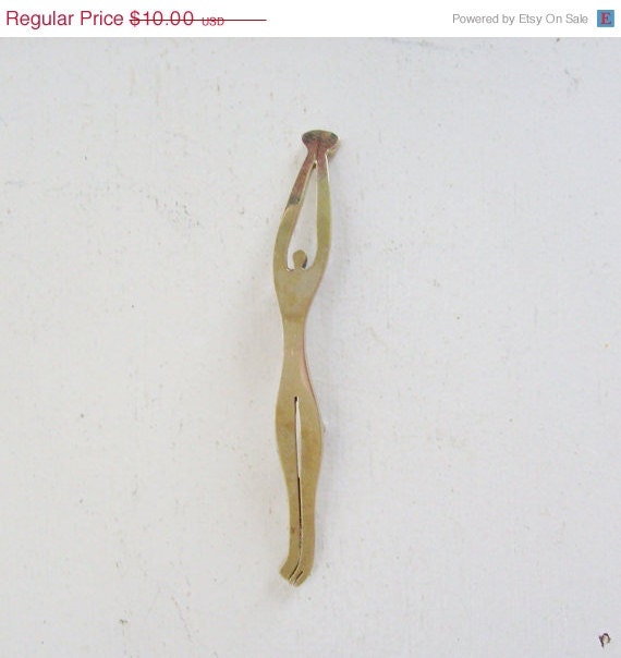 Memorial Day Sale Vintage abstract figural pin or brooch Alpaca silver man or woman