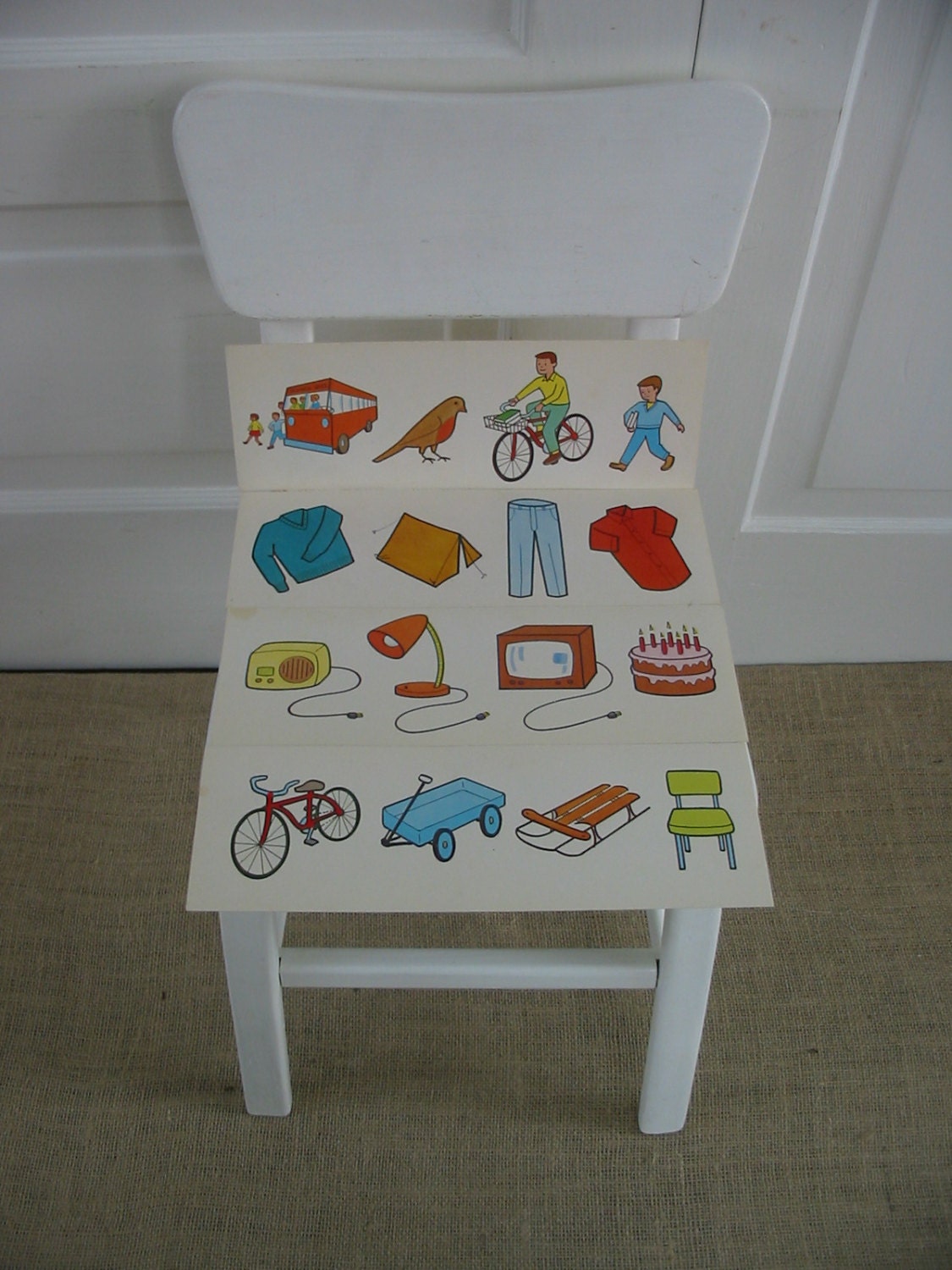 Vintage Children Paper Ephemera School Game Association Picture Cards Milton Learning