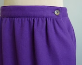 Purple Wool Midi Skirt