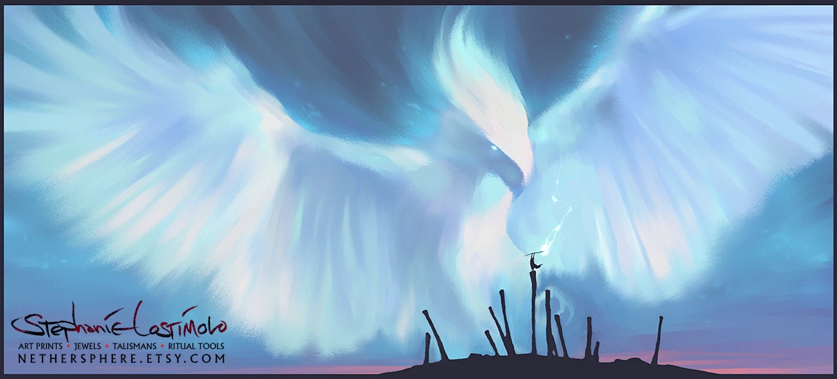 Skylord - Eagle Phoenix Sorcerer Art Print 11x17