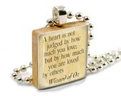 Wizard of Oz Quote : a pendant charm made from a Scrabble Game Tile game piece. Necklace chain sold separately