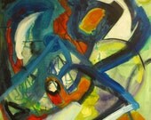 Serendipitous I -  Abstract Original Painting - 2011 Acrylic on Canvas 24 x 24 inches- Home Decor