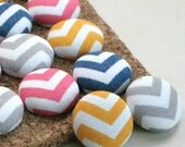 Chevron. . .16 Fabric Push pins. Decorative Thumbtacks.Teacher Graduation Gift