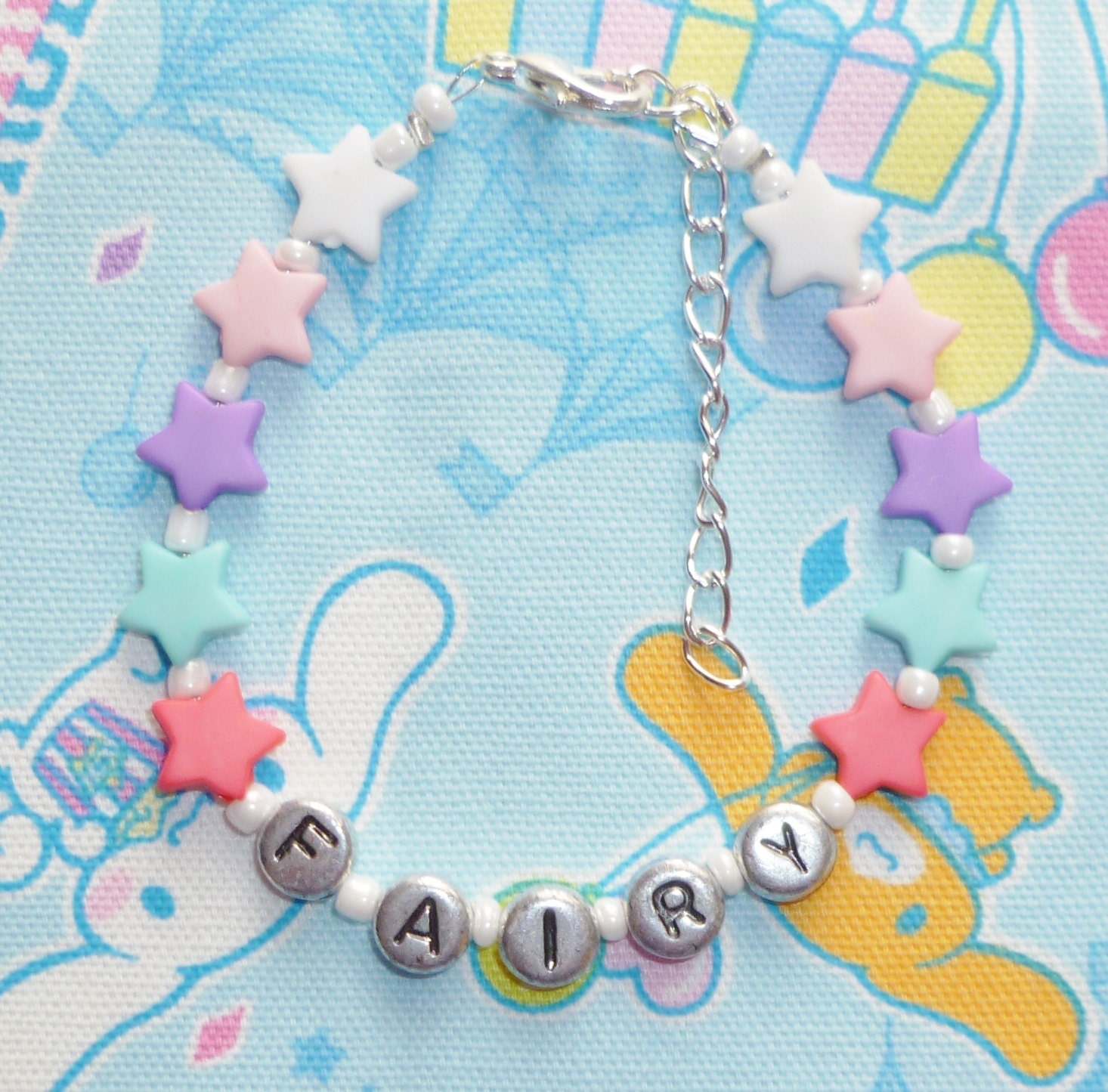 Pretty Pastels "Fairy" Kei Stars Bracelet