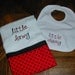 UGA dawg  personalized baby girl or boy burp cloth and bib 2 piece set