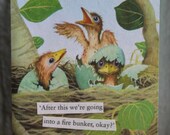 Bunker birds - handmade card