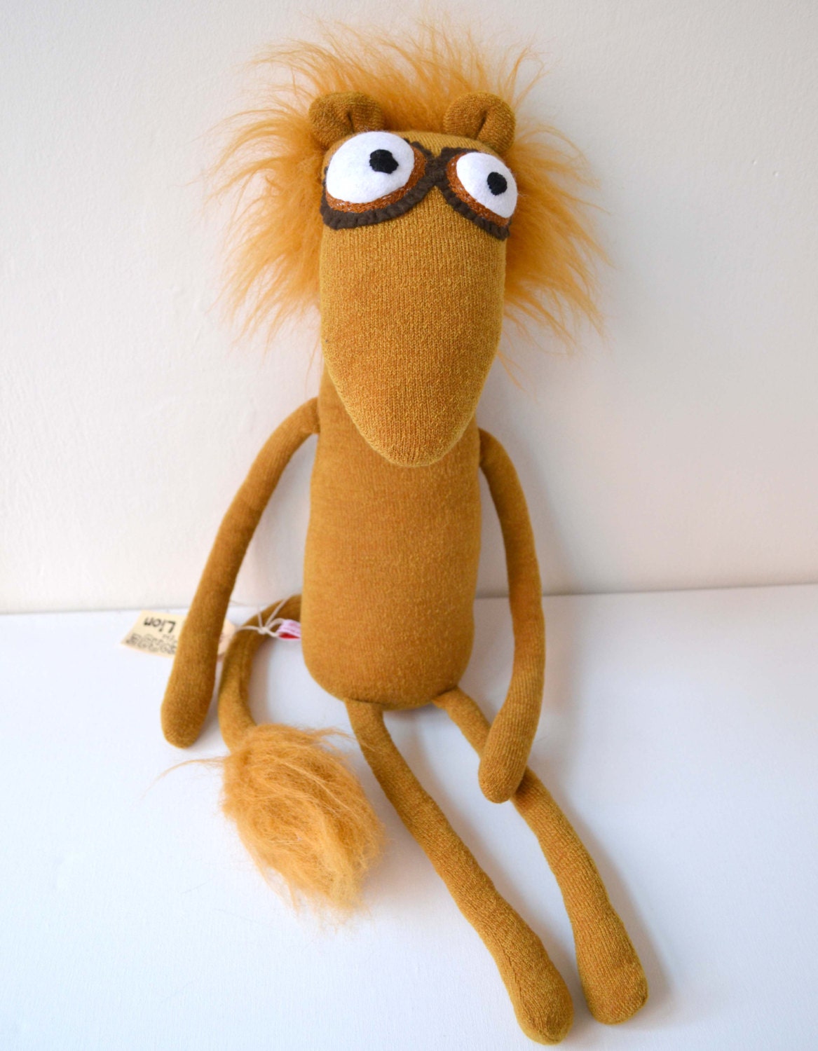 George the lovely Lion Handmade OOAK plush toy