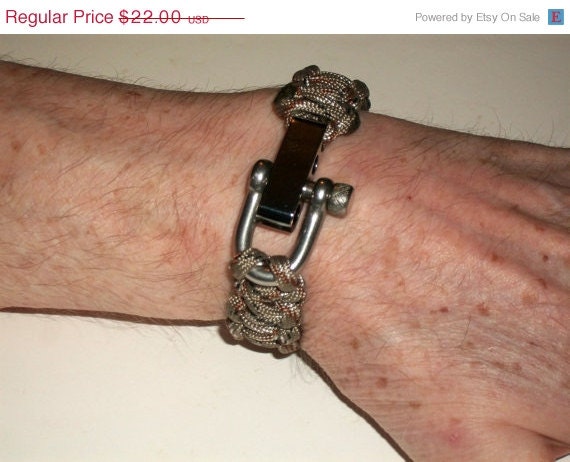 Unisex Paracord Survival Bracelets With Silver Adjustable Clasp - Made to Order - Choose Your Size and Color