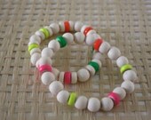 Wooden bracelet pair neons