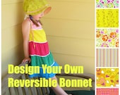 Design Your Own Reversible  Bonnet - Wildwood Collection- Custom Size
