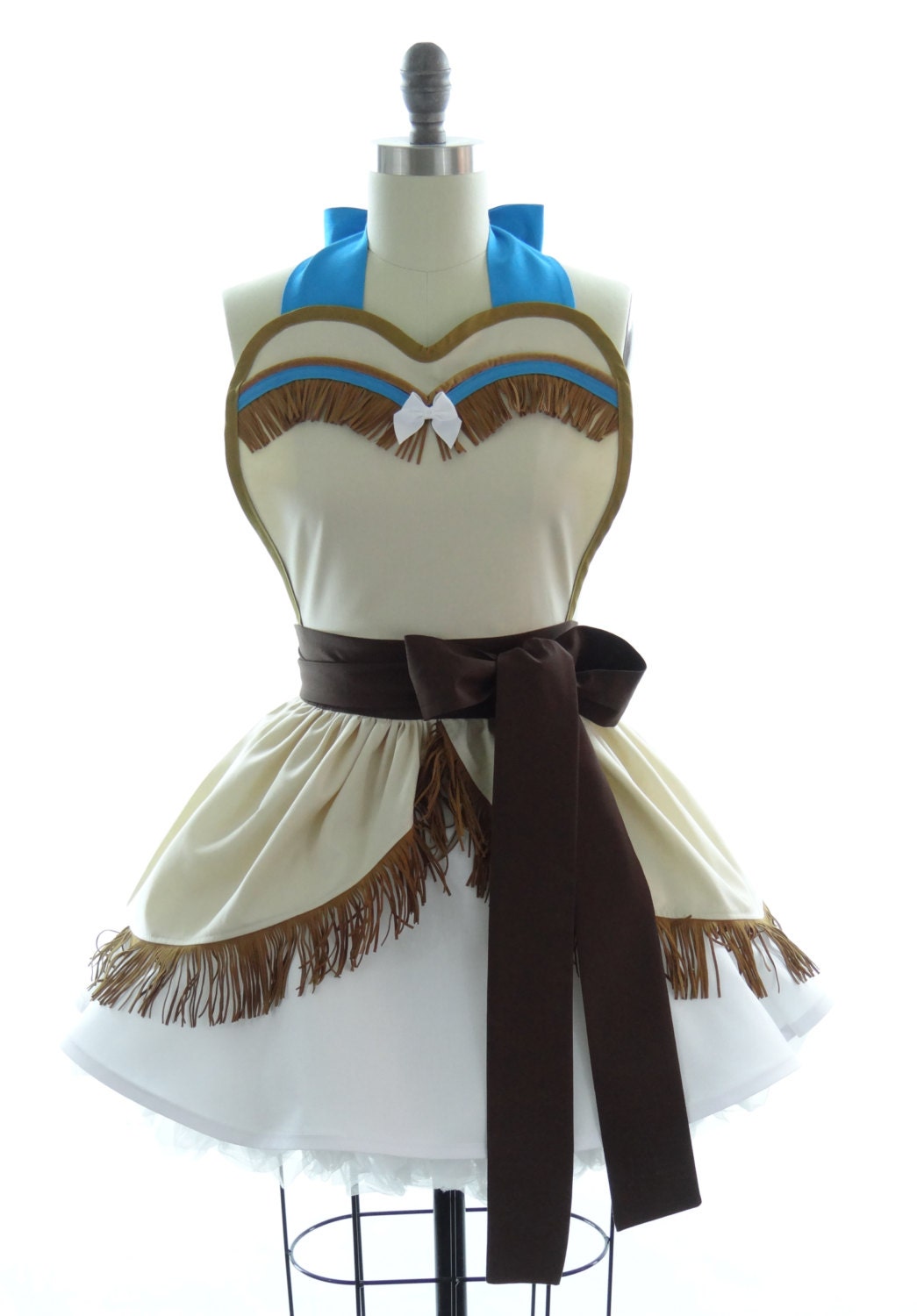 Retro Apron - Pocahontas Sexy Womans Aprons - Vintage Apron Style - Fairytale Pin up Western Rockabilly Cosplay