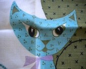 Vintage Leacock Atomic Mod Kittens Cats Tea Kitchen Towel MWT