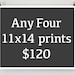 Paris Photo Collection - Four 11x14s - You Choose - Paris Photography - Paris Decor