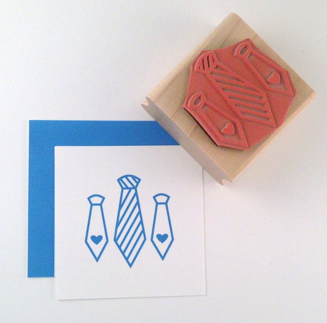 Father's Day Set of Ties Rubber Stamp