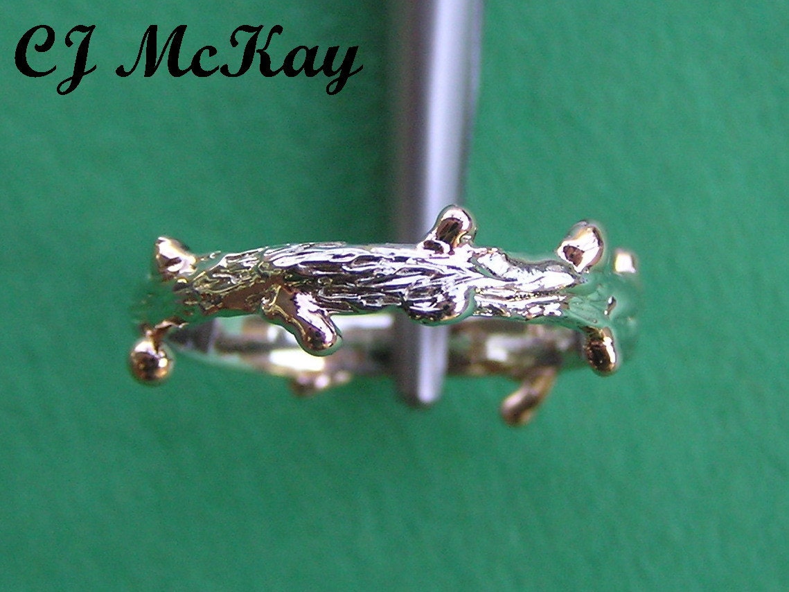 Budding Rose Bud Branch Ring 14K CR80Q