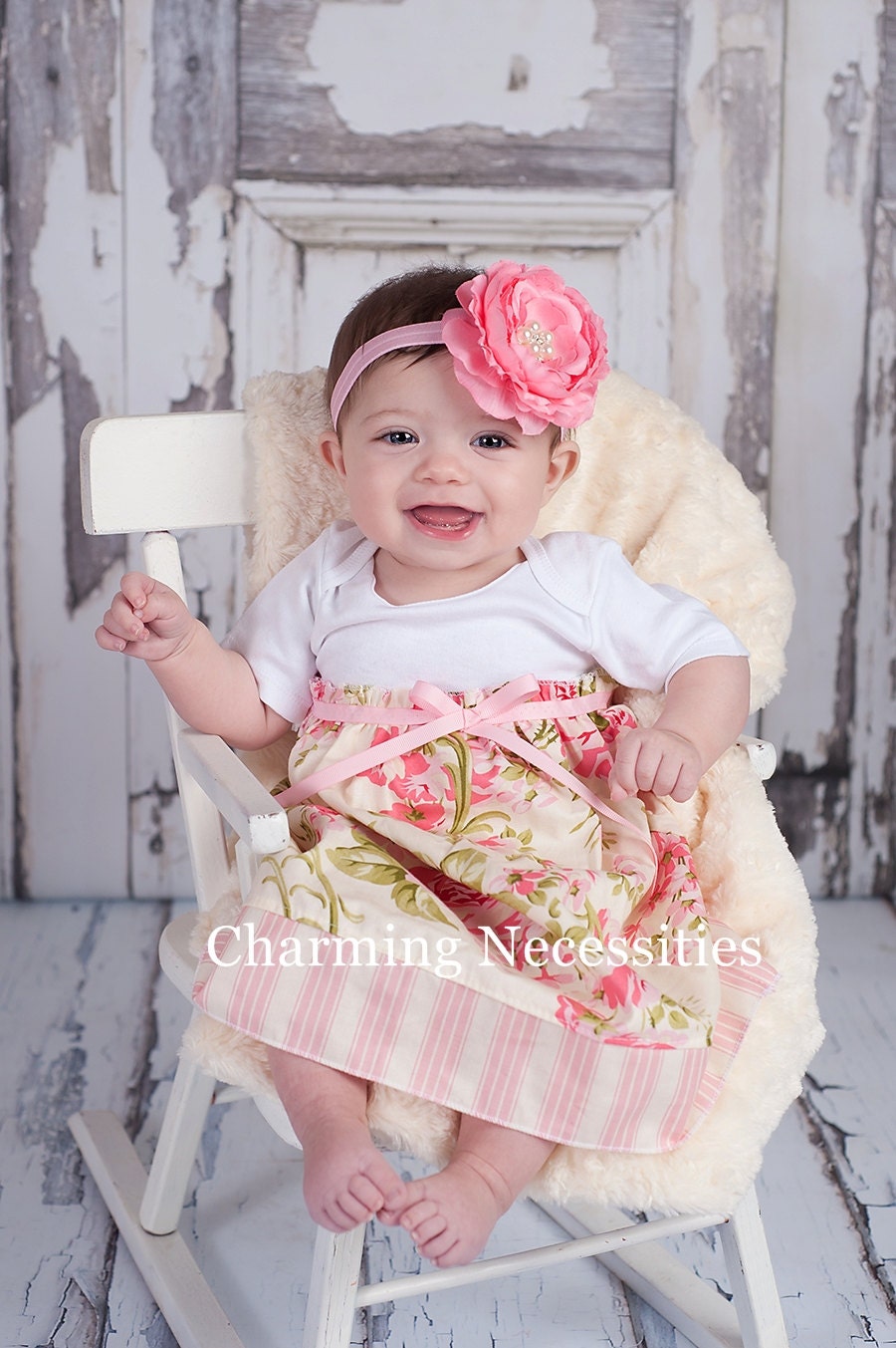Infant Dress in Southern Belle for Spring Take Home, Shower Gift, Layette