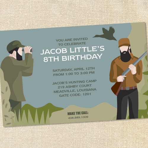 Sweet Wishes 20 Duck Hunting Birthday Party Invitations - Custom Quantities (As Low as 1.19 Each) Il_570xn