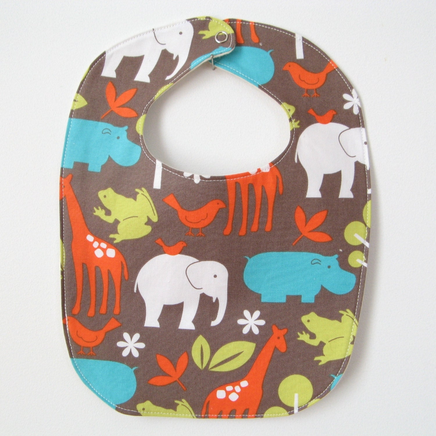 Baby Bib / Jungle / Snap Bib / Baby Boy / Cotton and Organic Flannel / Infant Bib / Baby Shower gift