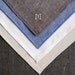 Handkerchief Pocket Square Custom Cross Stitch Monogram or Date - natural linen