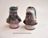 Vintage American Indian Salt and Pepper Shakers