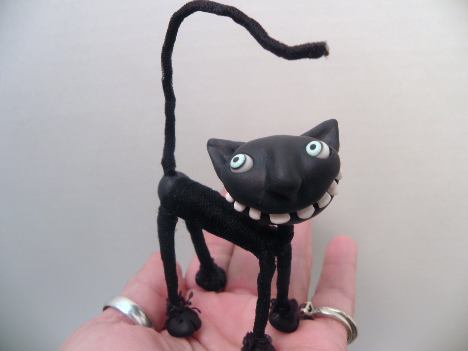ooak FUNKY spookie KITTY CAT fairy monster high accessory by DinkyDarlings ( 02)