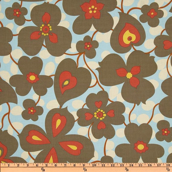 Destash Fabric -  1 yard Amy Butler Morning Glory in Linen