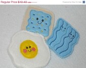 SALE Easter Basket fun Smiley sunrise blue breakfast felt pretend food Il_170x135