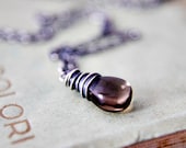 Smokey Quartz Necklace Brown Mocha Stone Sterling Silver PoleStar