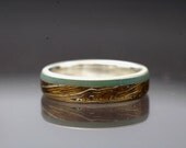 Mokumé Gane and Chrysoprase Inlay Ring