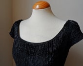 Beautiful Vintage 1950s Black Tassle Evening/Cocktail Dress / XS S