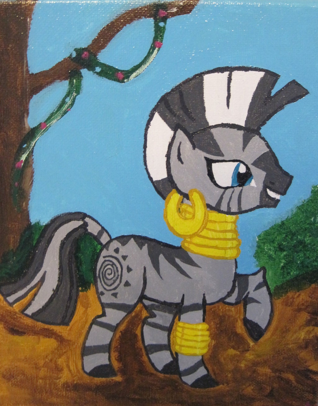 My Little Pony Friendship Is Magic Zecora Oil Painting Kawaii 5x7