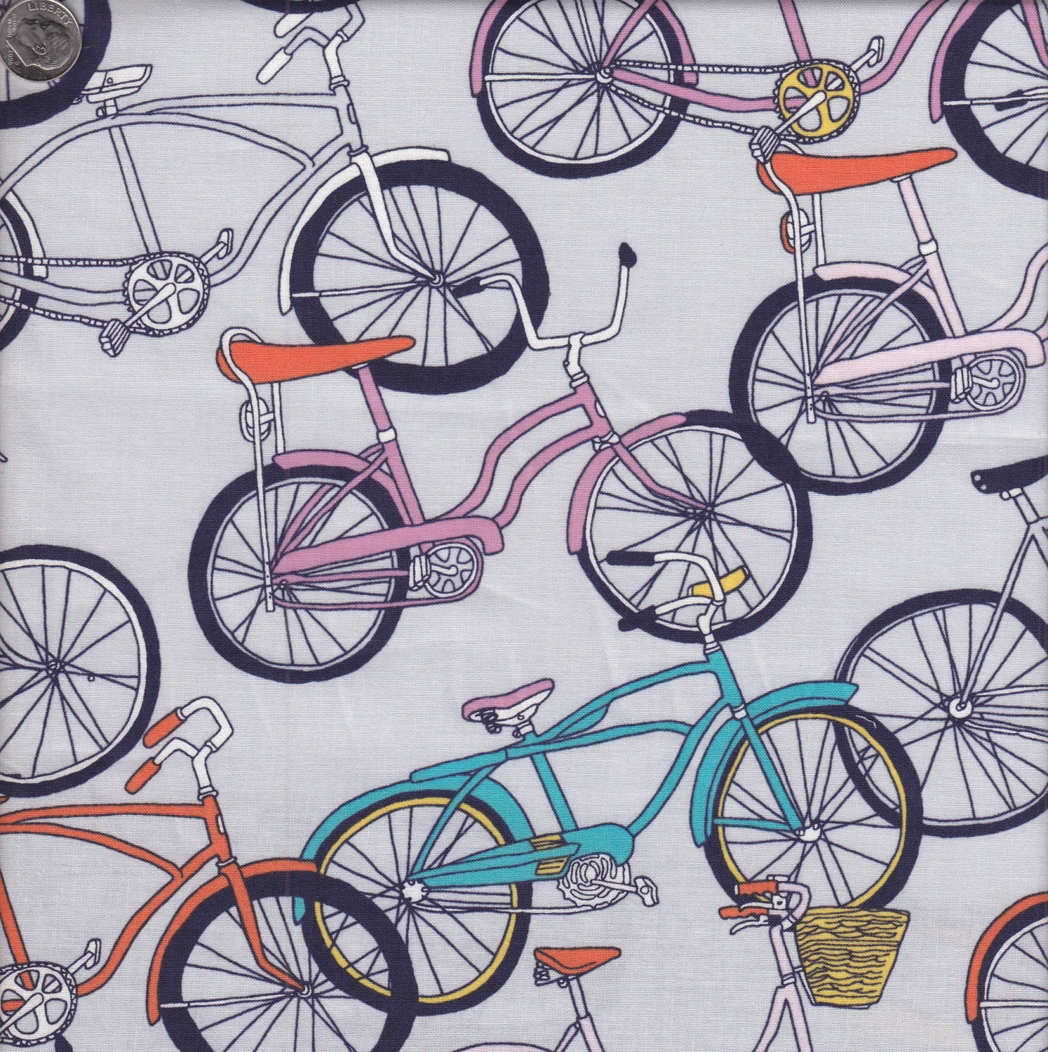 Windham Fabrics Ride Bicycles in Gray