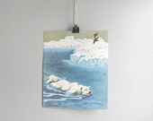 vintage animal print / polar bear